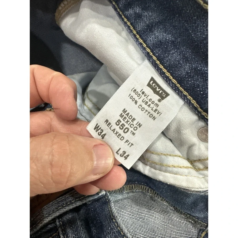 Vintage Levi's 550 Relaxed Fit Jeans Medium Wash Size 34 X‎ 34